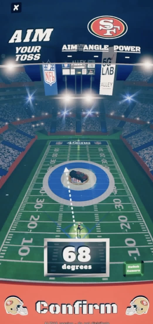 NFL Ultra Toss · ui · aim your toss