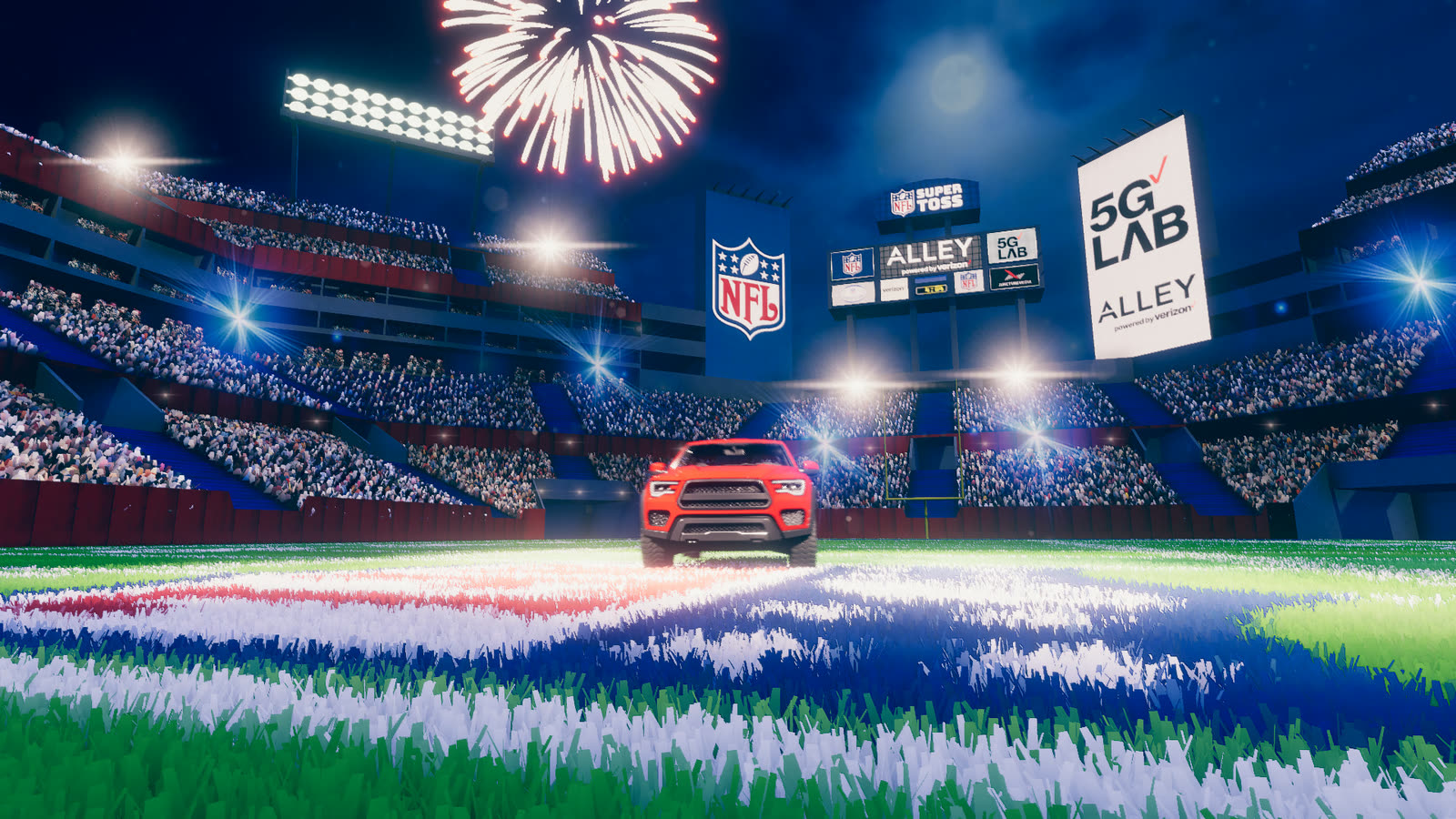 NFL Ultra Toss · in-game · stadium-scale spectacle